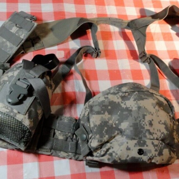 MOLLE II ACU FLC TACTICAL FIGHTING LOAD CARRIER VEST CHEST RIG & POUCHES SV 3065 - Picture 1 of 11